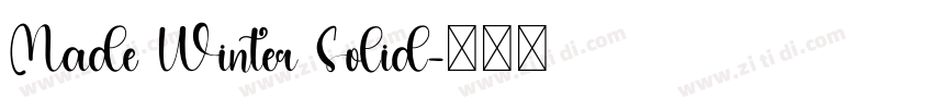 Made Winter Solid字体转换